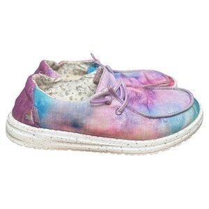 Hey Dude Wendy Dreamer Unicorn Loafers Youth Kids Size 4 Slip on Shoes